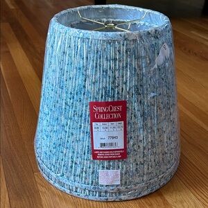 Blue Floral Pleated Lamp Shade
